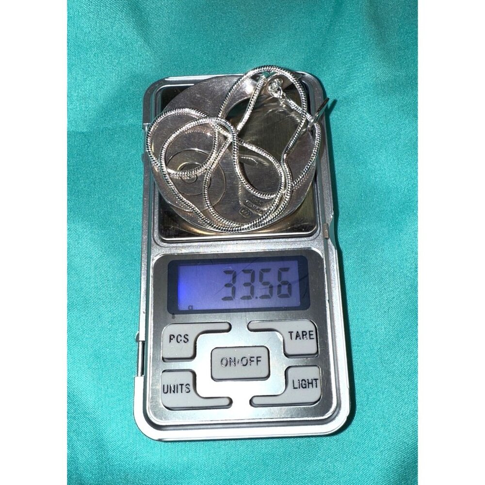 Vintage Dominique Dinouart 925 Sterling Silver Spiral Pendant Designer Necklace - Picture 8 of 13